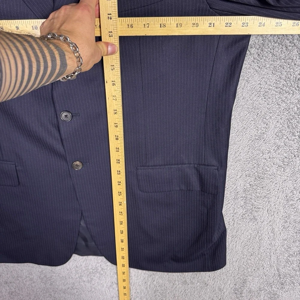 Corneliani Blazer Mens EU 54R US 44R Italy Super 150s Virgin Wool Pinstripe